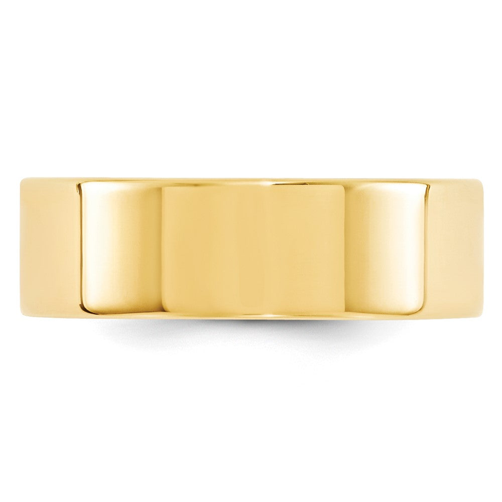 10k Yellow Gold 7mm Standard Weight Flat Comfort Fit Wedding Band Size 11