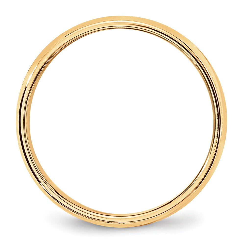 10k Yellow Gold 6mm Milgrain Half Round Wedding Band Size 7.5