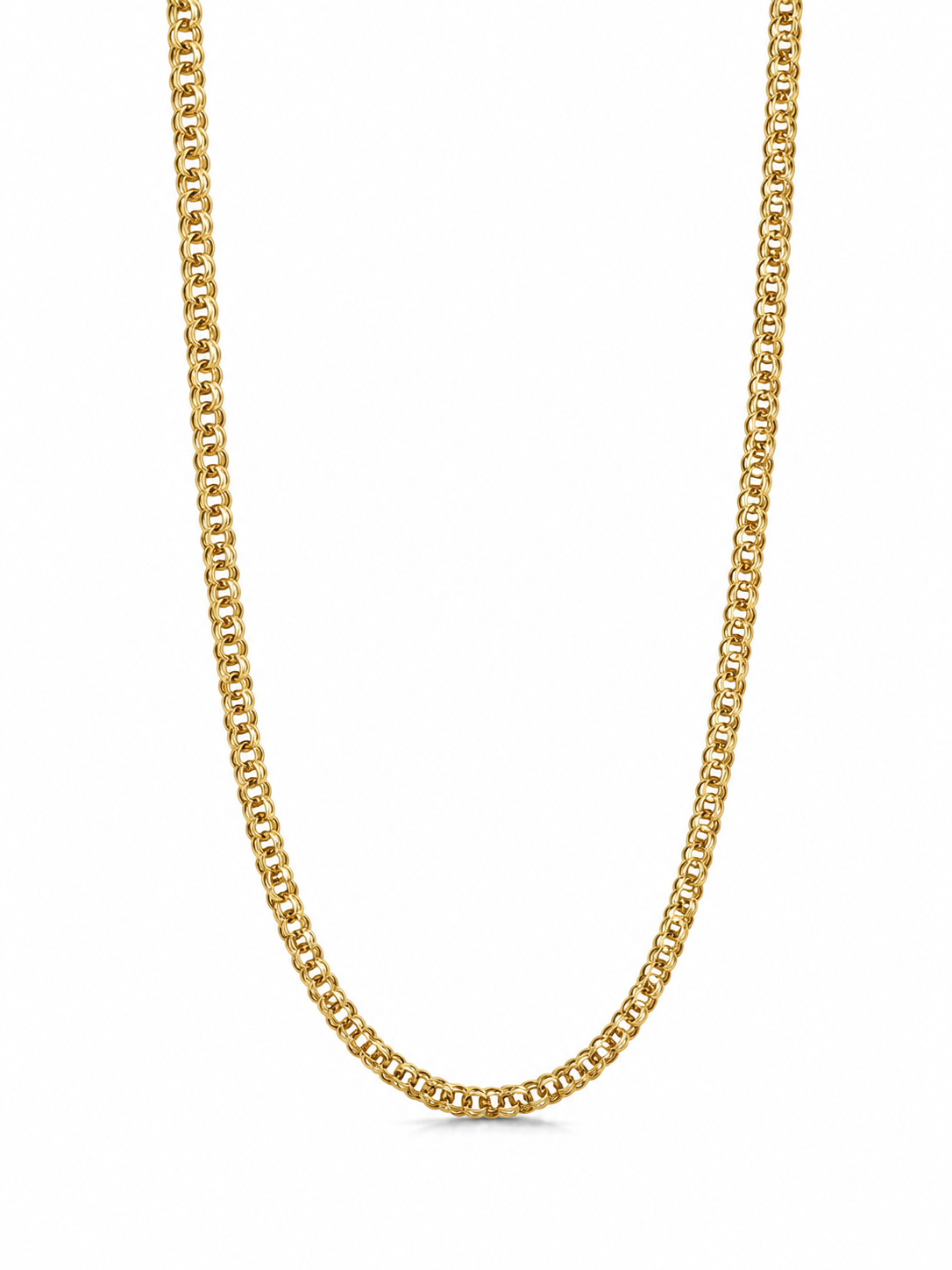 10KT Solid Yellow Gold 5 MM Chino Link Chain