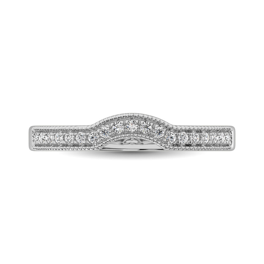 14K White Gold 1/6 Ct.Wt. Diamond Anniversary Band