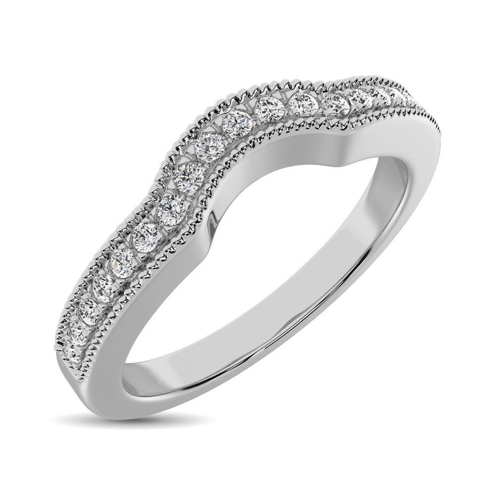 14K White Gold 1/6 Ct.Wt. Diamond Anniversary Band