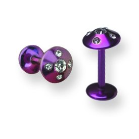 316L Srg Gr Sstl 16G 5/16In.5Mm 5-Clr Czs Pink Cone Labret