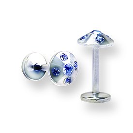 316L Srg Gr Sstl 14G 5/16In.W/5Mm 5-Ltsaph Czs Cone Labret