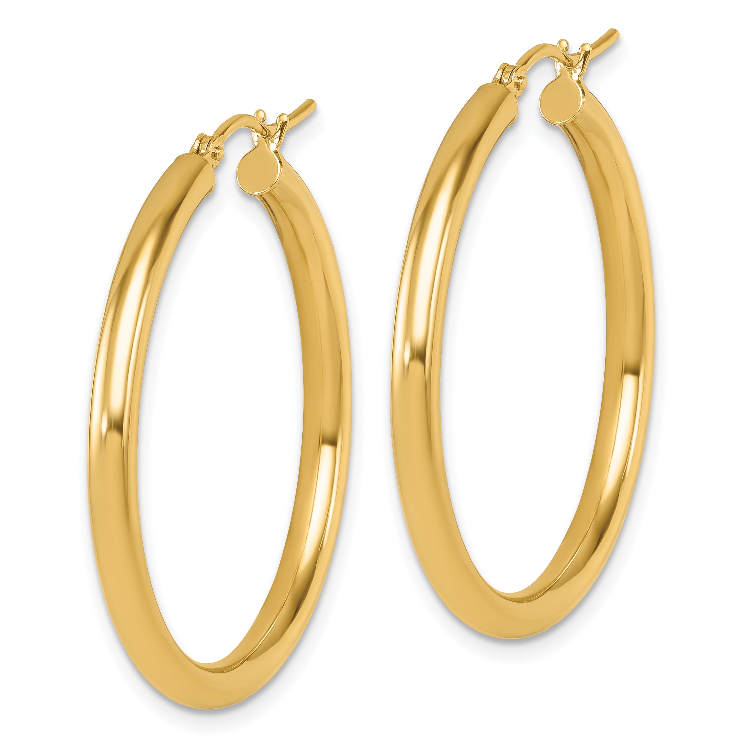 14K Polished Hoop Earrings