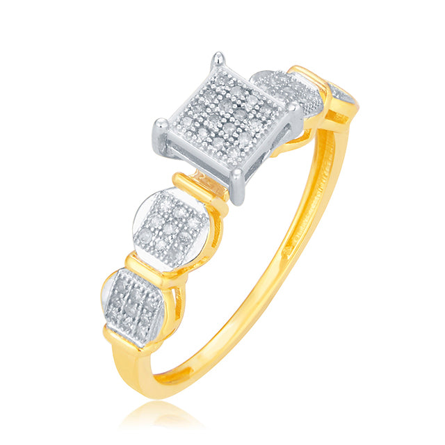 10K Yellow 0.15- 0.22Ct D-Ladies Micropave Ring