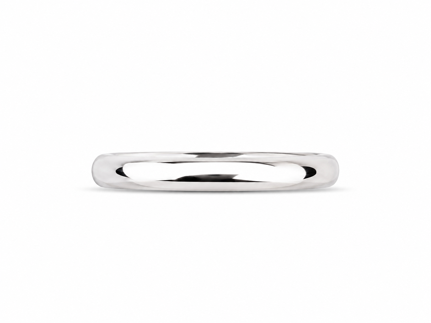 10KT White Gold 3 MM Plain Wedding Band
