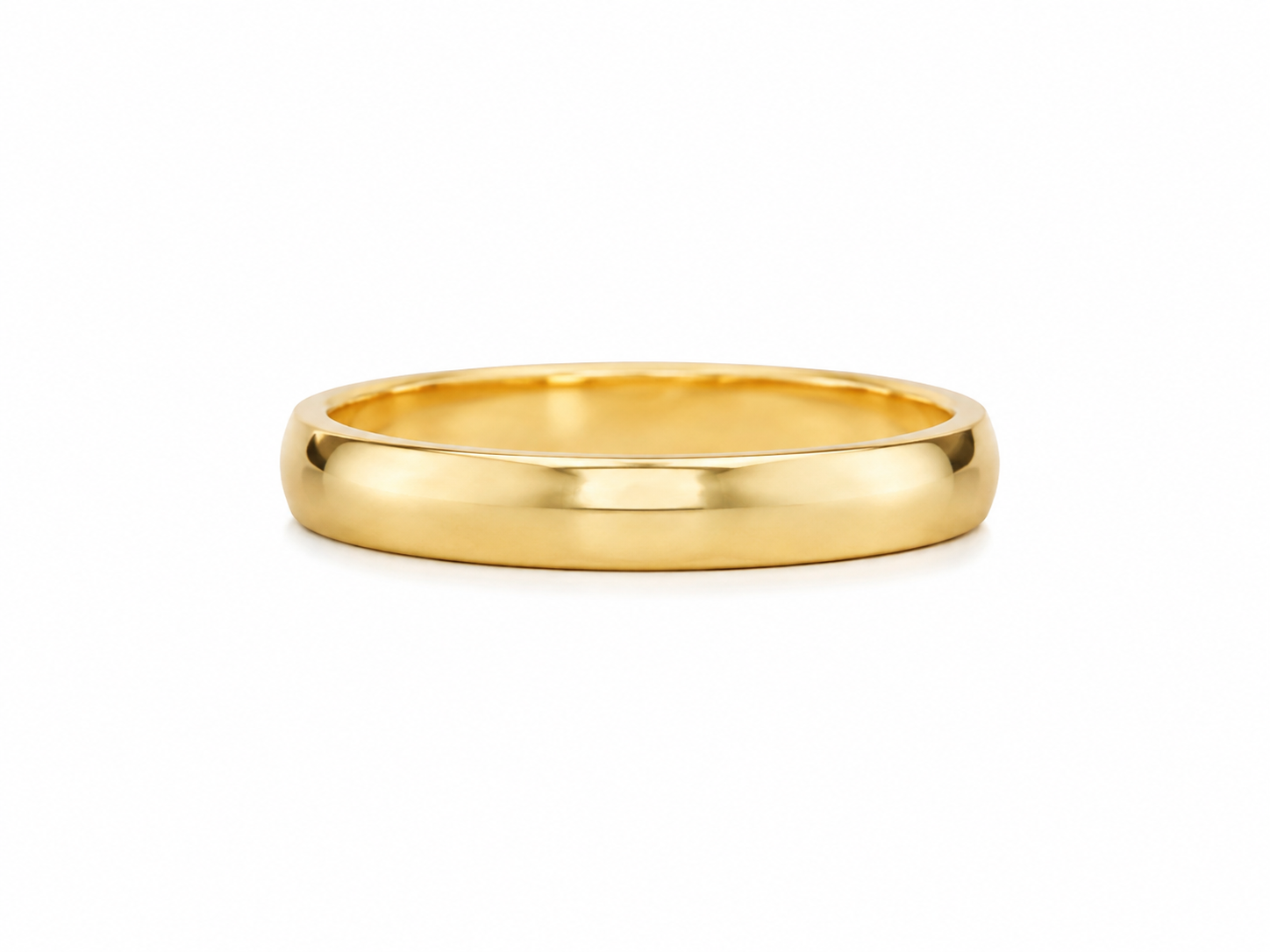 14KT Yellow Gold 3 MM Plain Wedding Band