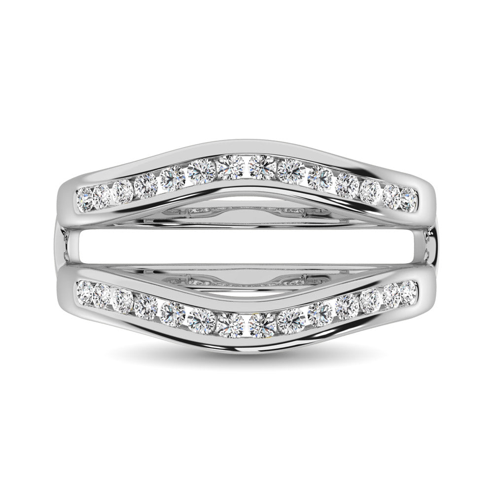 10K White Gold 1/3 Ct.Tw.Diamond Guard Ring