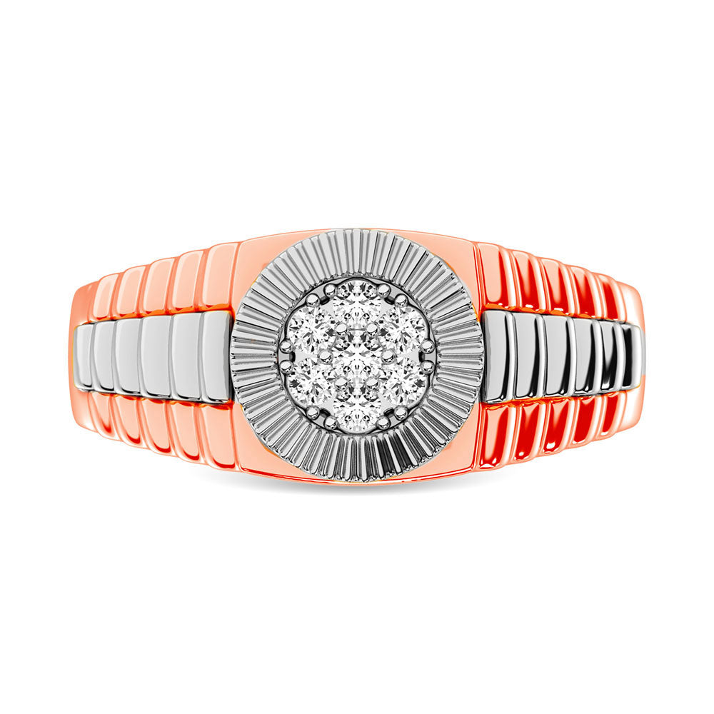 Diamond 1/2 Ct.Tw. Mens Fashion Ring In 10K Two Tone Gold