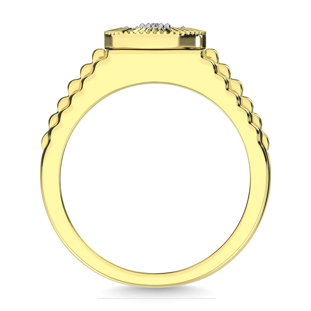 Diamond 1/2 Ct.Tw. Mens Fashion Ring in 10K Yellow Gold