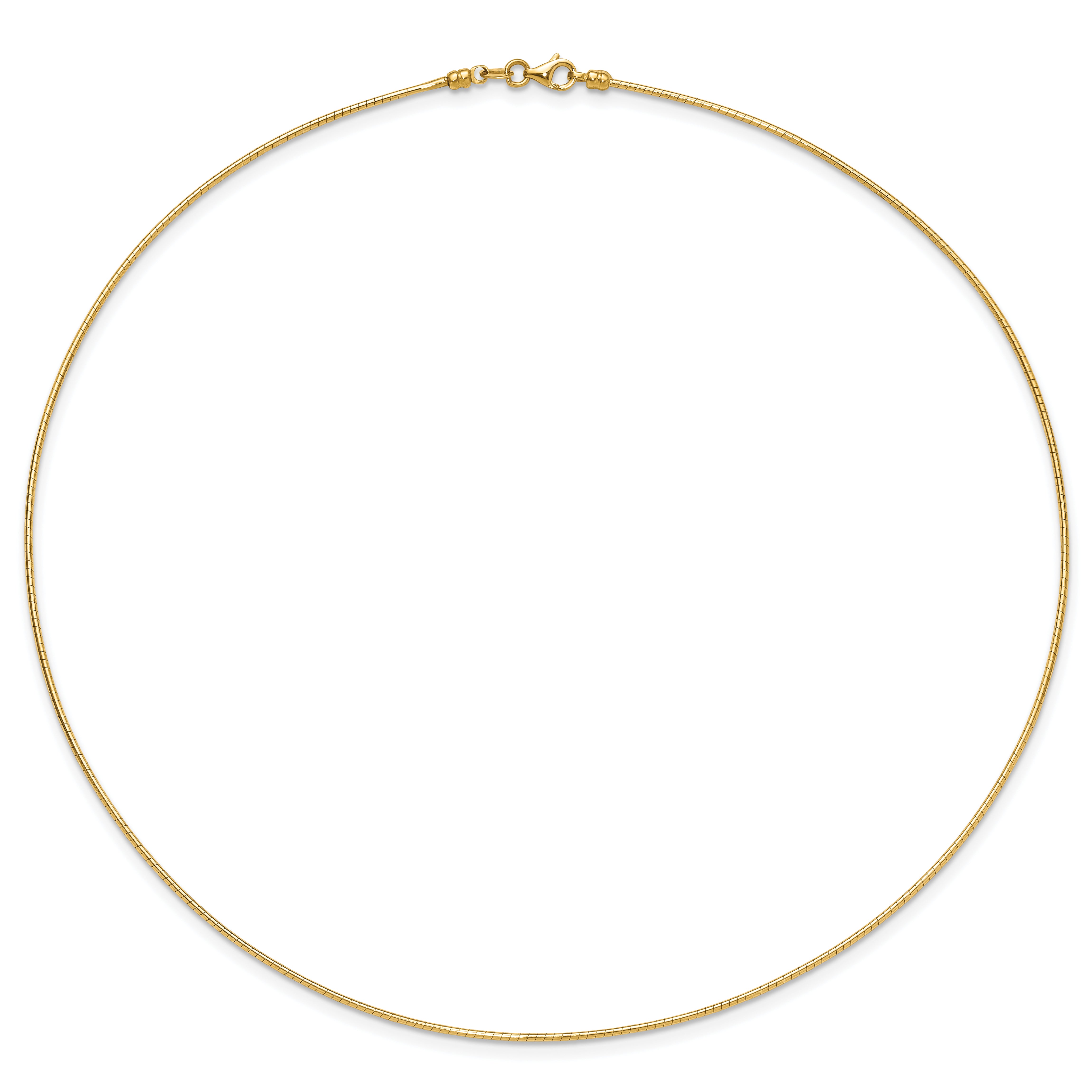 14K 1.2mm Omega Necklace Detachable clasp Omega Necklace
