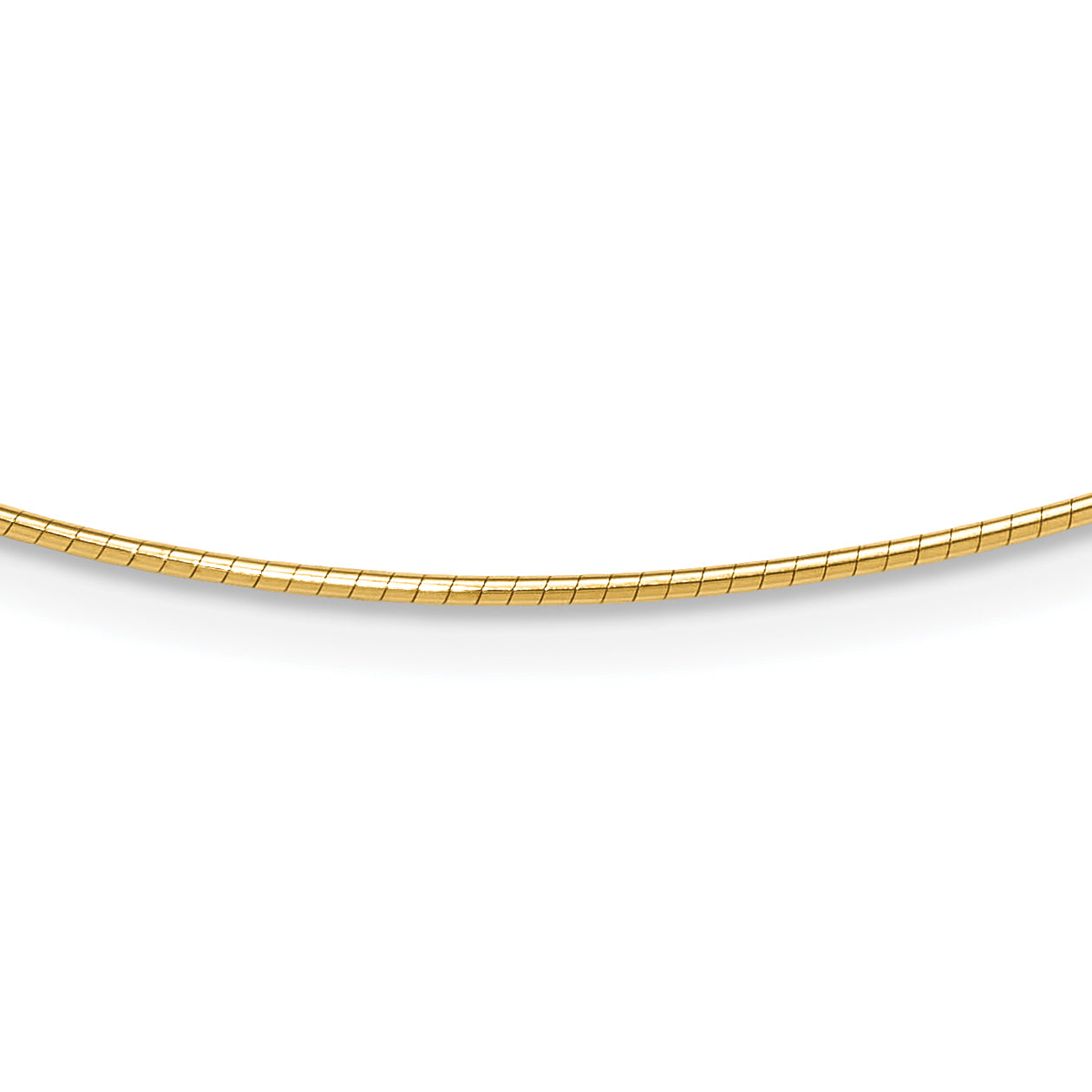 14K 1.2mm Omega Necklace Detachable clasp Omega Necklace