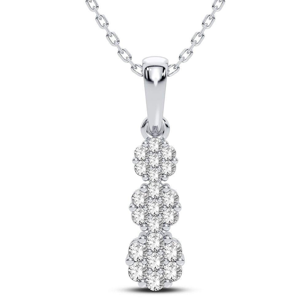14K White Gold Magnifcnet 1.50Ct Diamond Pendant (Chains Sold Separately)