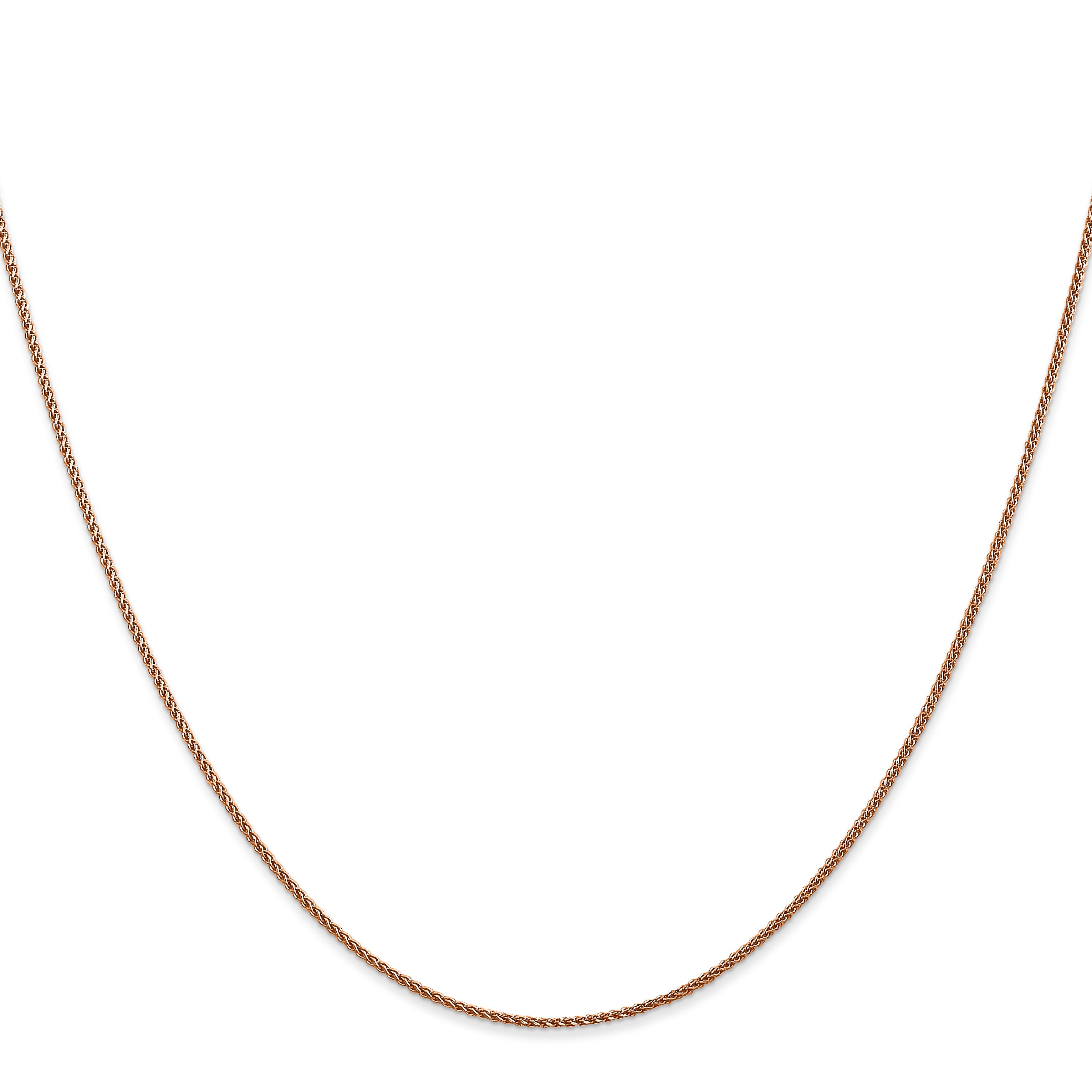 14K Rose Gold 1.0mm Spiga Chain
