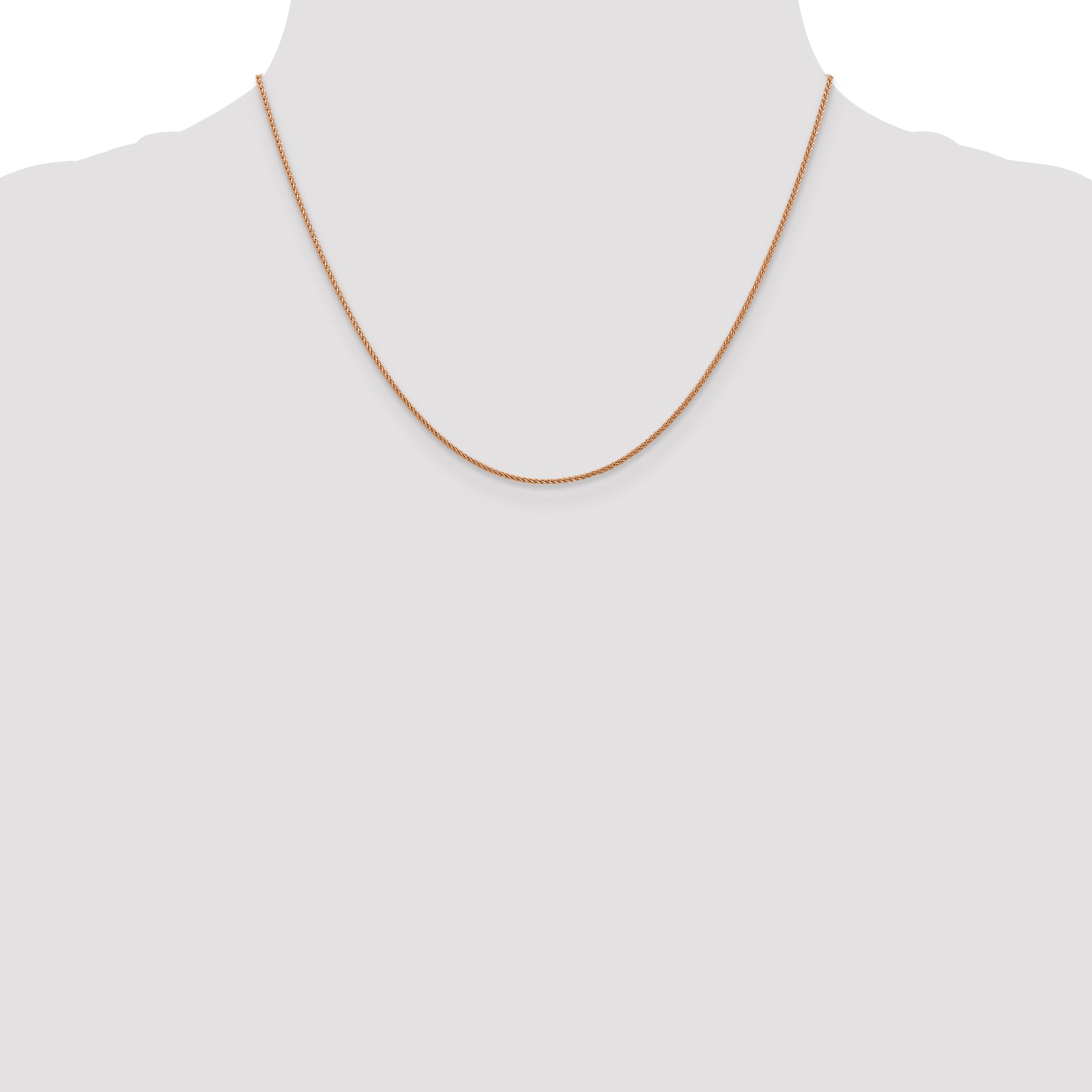 14K Rose Gold 1.0mm Spiga Chain