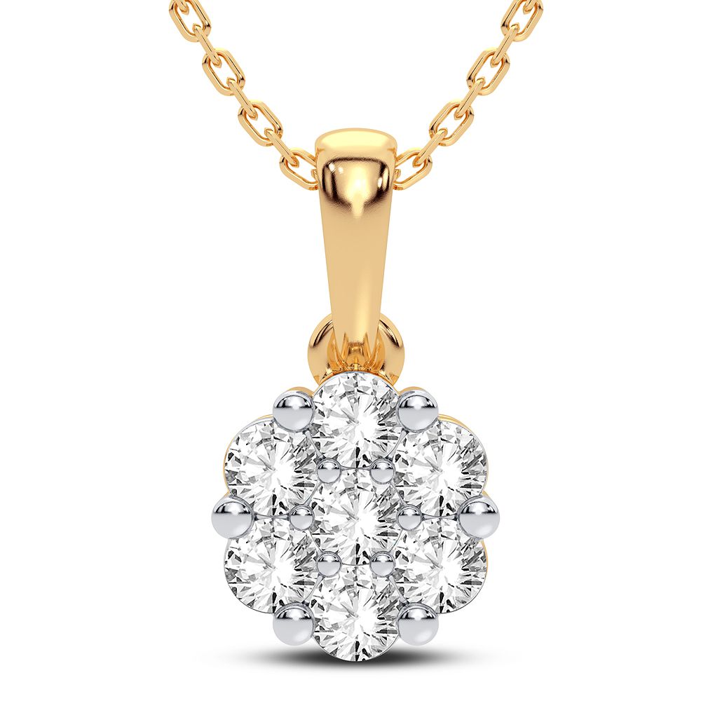 14K Yellow Gold Magnifcnet 0.50Ct Diamond Pendant (Chains Sold Separately)