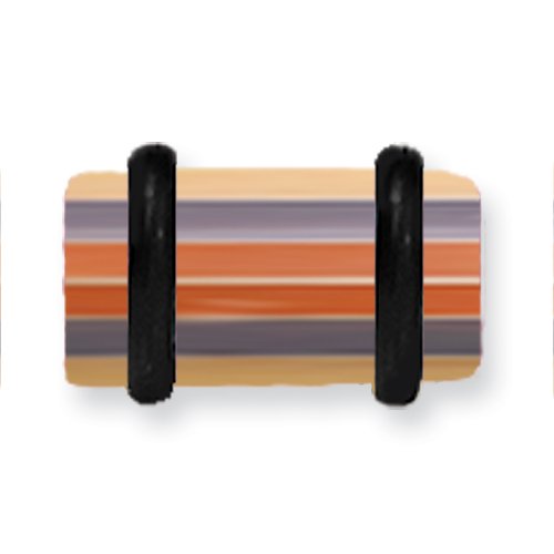 Acrylic Uv Sensitive Layered Plug W 2 Black O-Rings 2G (6.5Mm) 1/2 (13M