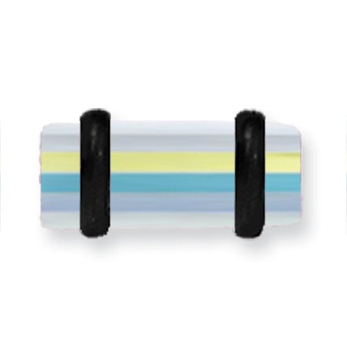 Acrylic Uv Sensitive Layered Plug W 2 Black O-Rings 4G (5.2Mm) 1/2 (13M