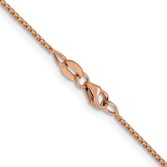 10kt Solid Rose Gold Diamond Cut Franco Chain