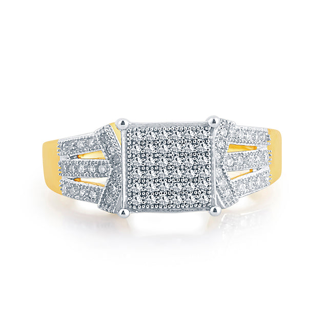 10K Yellow 0.25Ct D-Micropave Ring