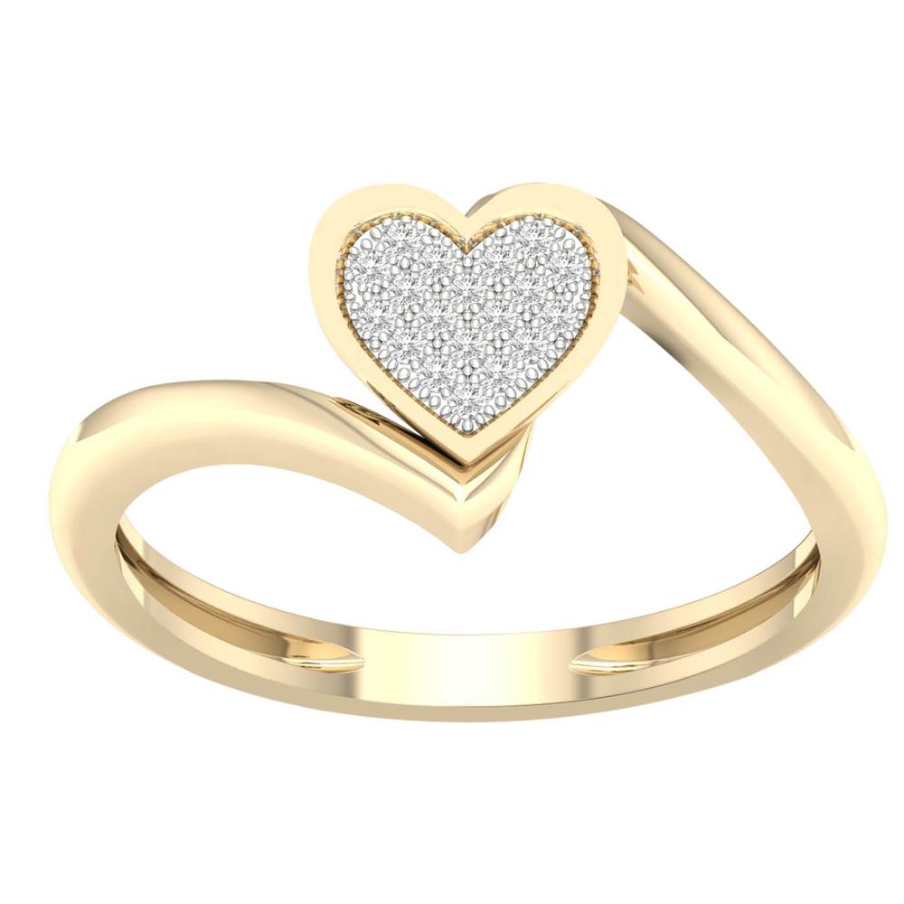 10K Yellow Gold Gorgeous 0.06Ct Diamond Ring