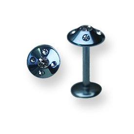 316L Srg Gr Sstl 16G 5/16In.4Mm 5-Clear Czs Aqua Cone Labret