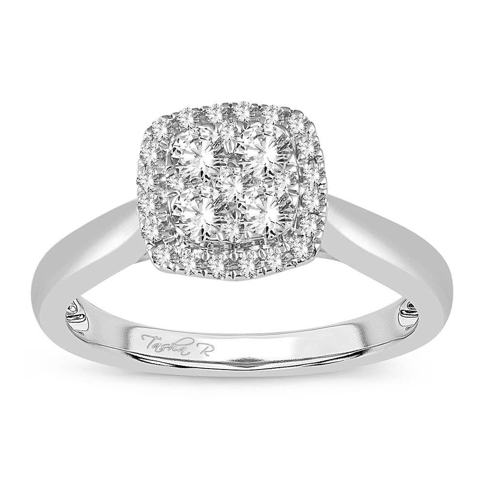 14K White Gold Gorgeous 0.48Ct Diamond Ring