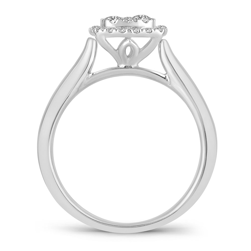 14K White Gold Gorgeous 0.48Ct Diamond Ring