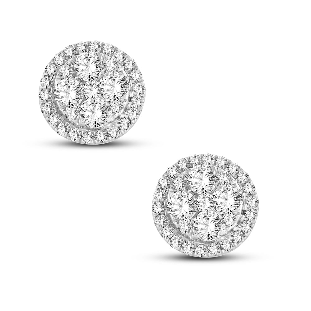 14K White Gold Exquisite 0.67Ct Diamond Earring