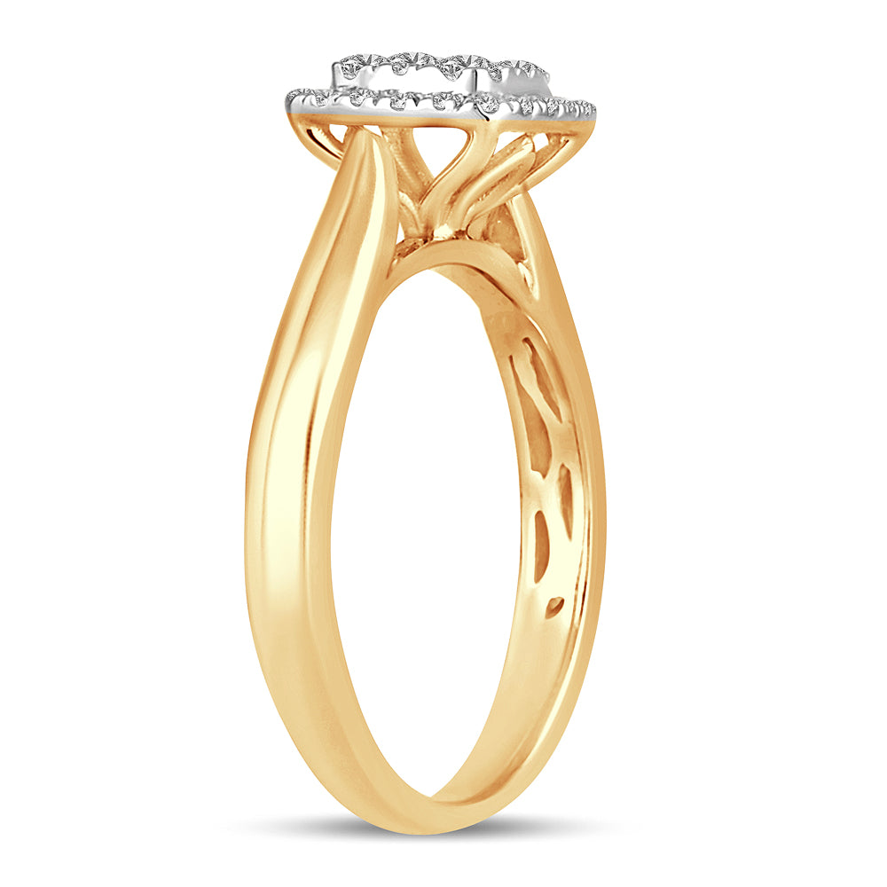 14K Yellow Gold Gorgeous 0.48Ct Diamond Ring