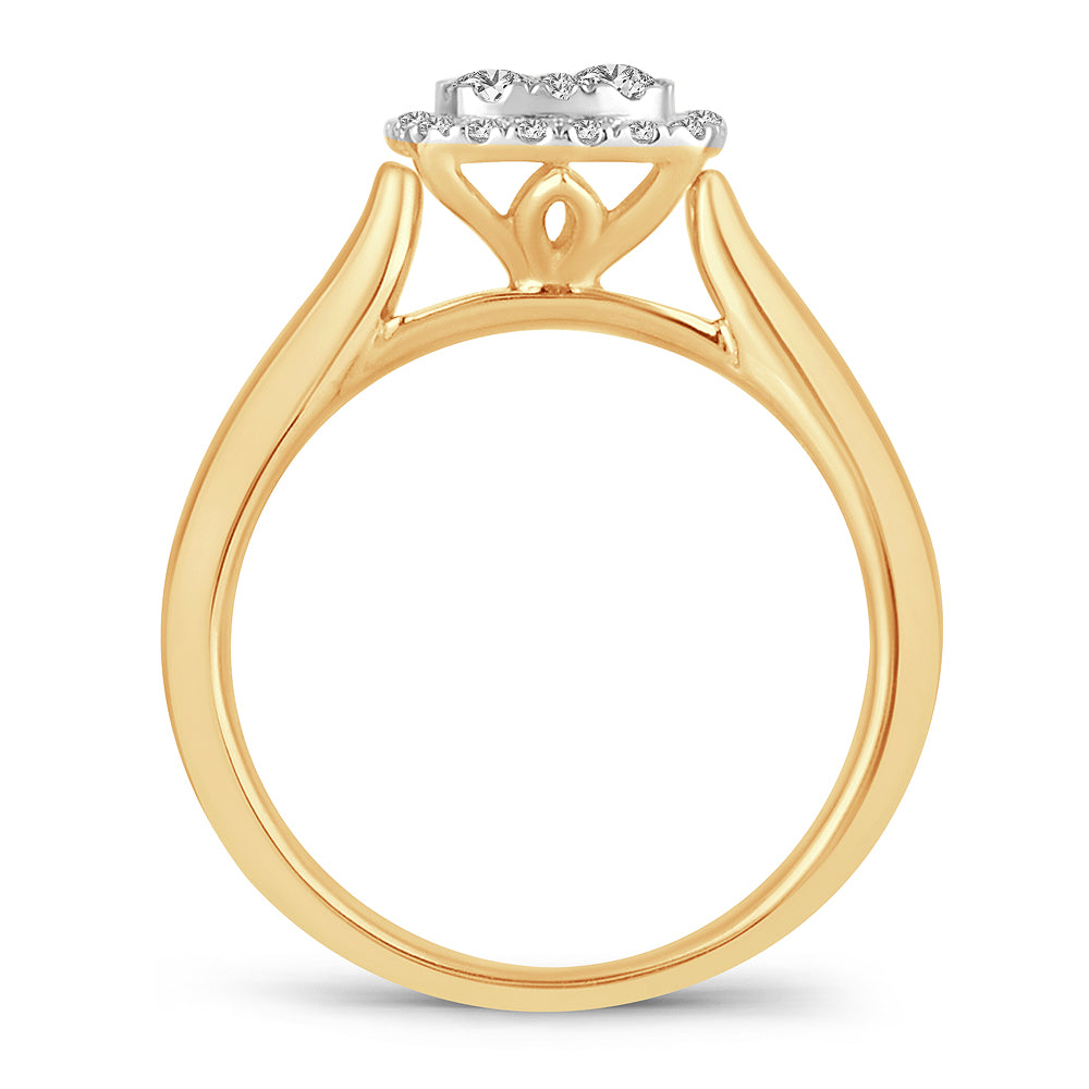 14K Yellow Gold Gorgeous 0.48Ct Diamond Ring