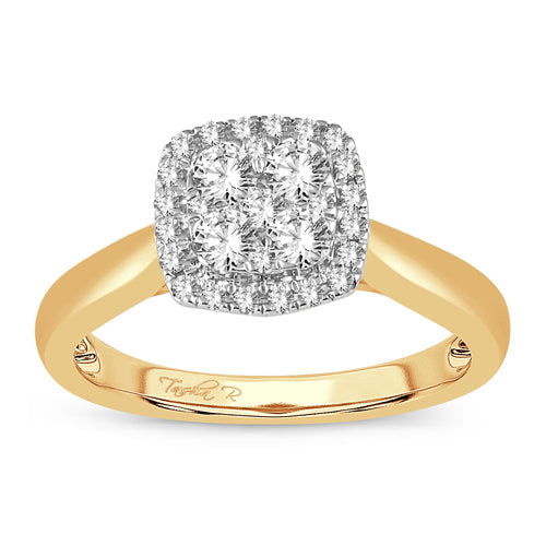 14K Yellow Gold Gorgeous 0.48Ct Diamond Ring