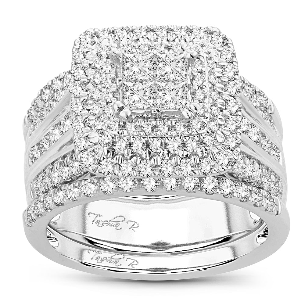 14K White Gold Gorgeous 2.01Ct Bridal Diamond Ring