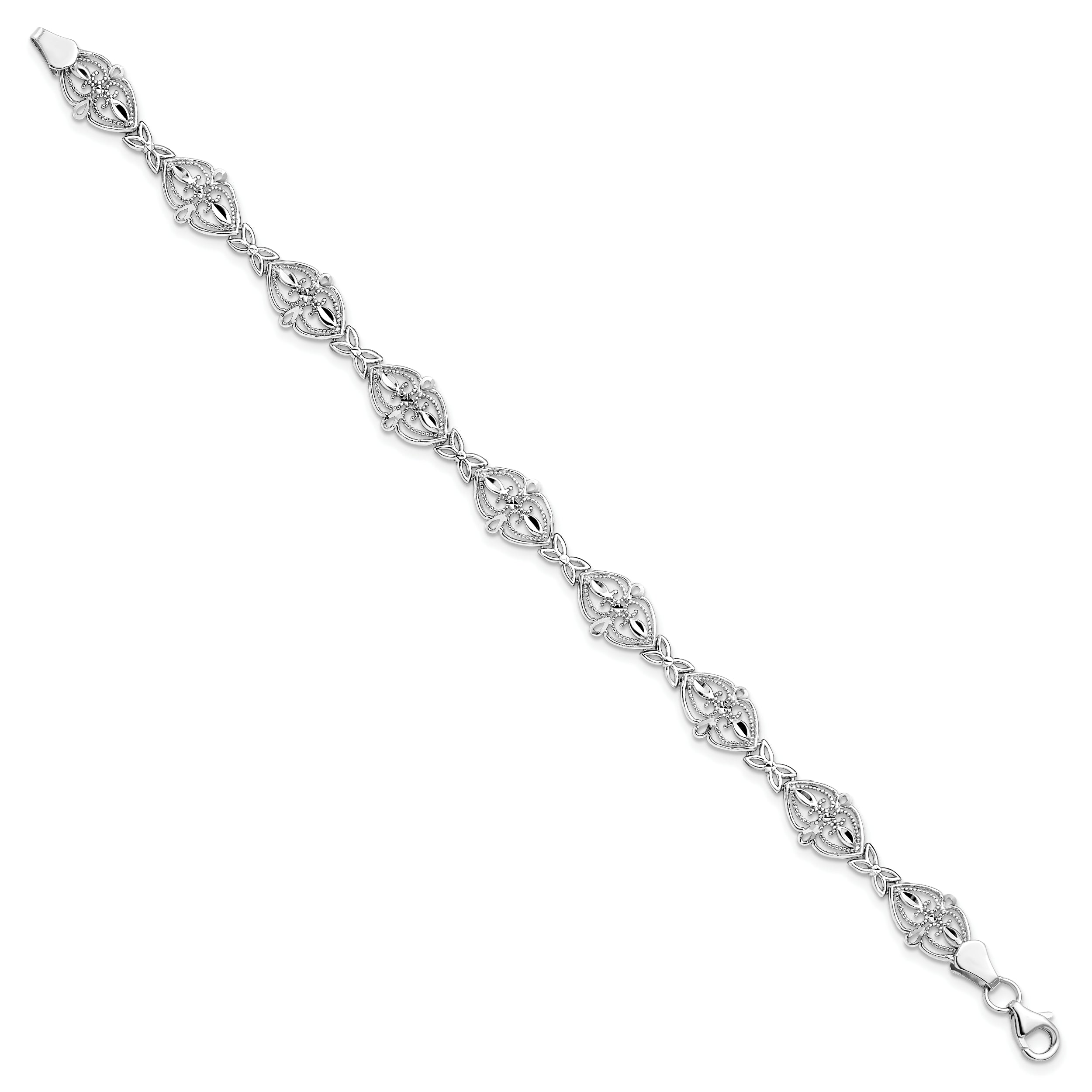 14K White Gold Bracelet