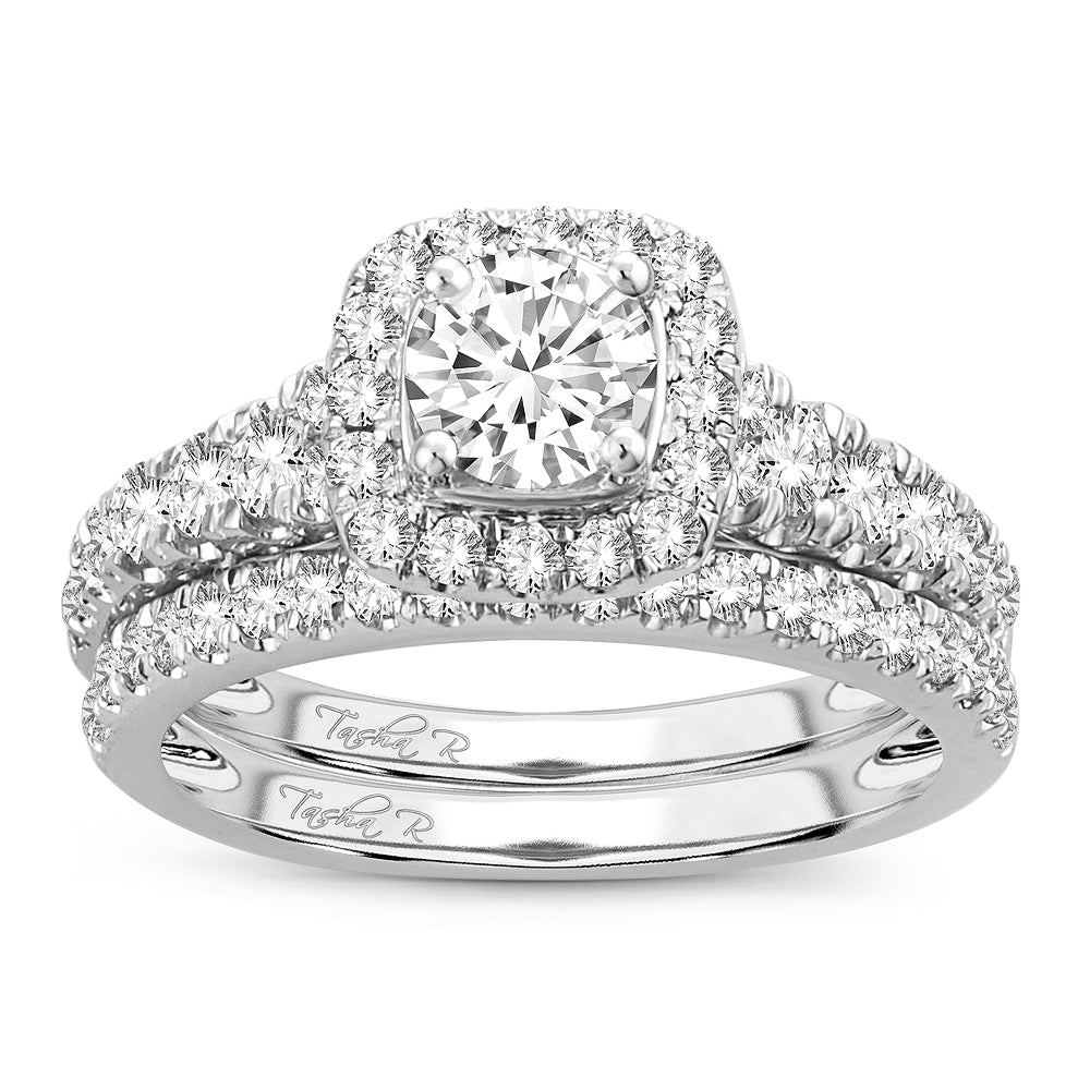 14K White Gold Gorgeous 1.00Ct Diamond Bridal Ring