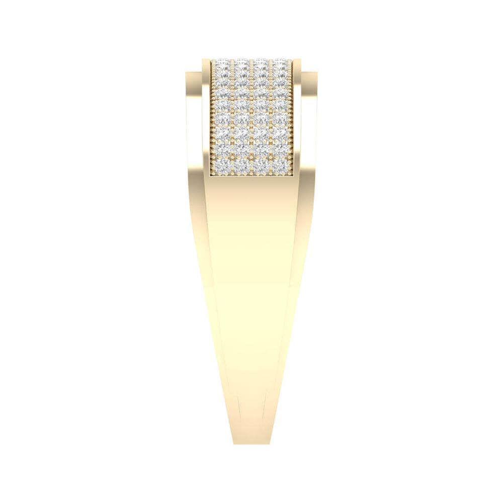 10K Yellow Gold Exquisite 0.30Ct Mens Band