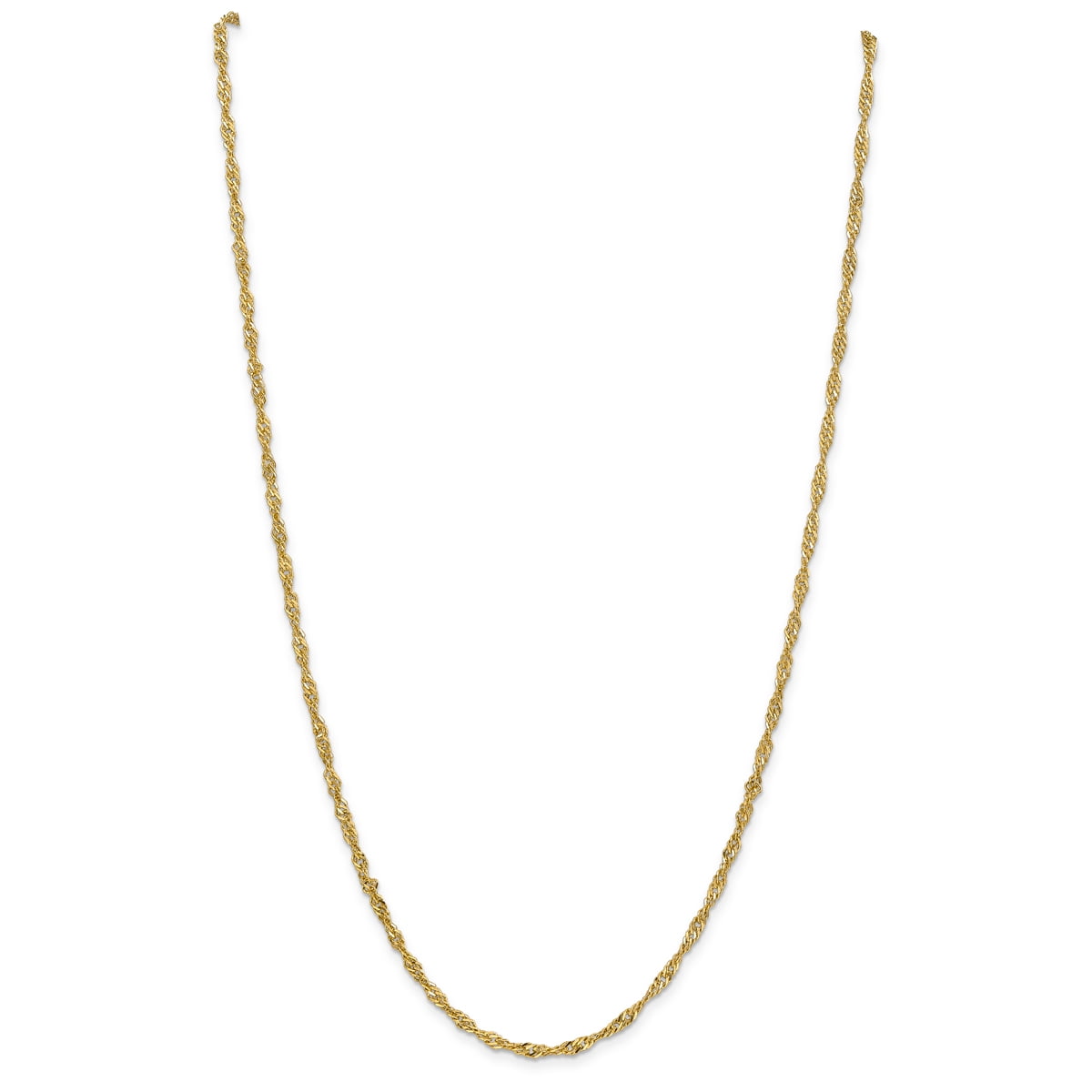 14K 20 Inch 2.75Mm Lightweight Singapore With Lobster Clasp Chain