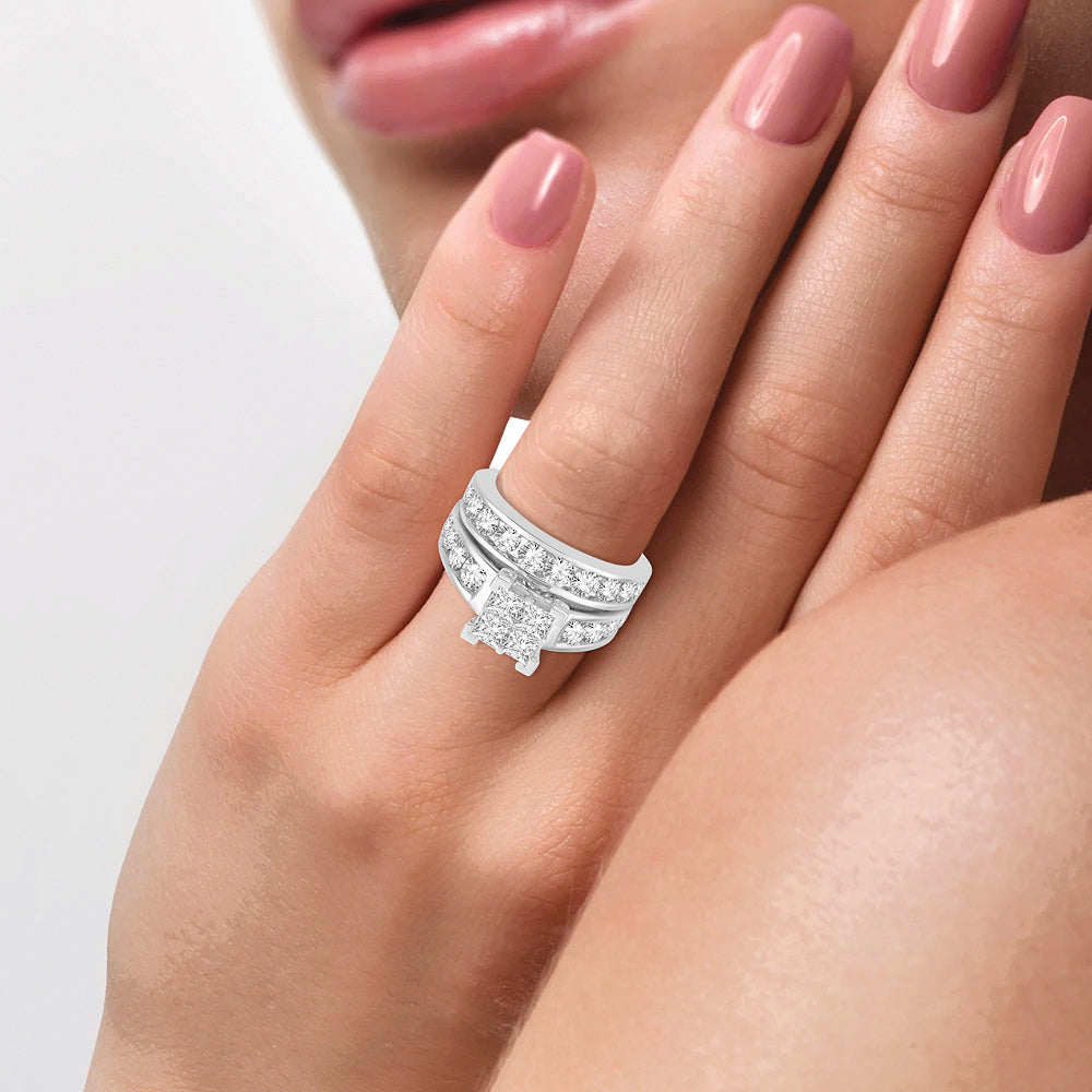 14K White Gold Exquisite 1.00Ct Diamond Ring