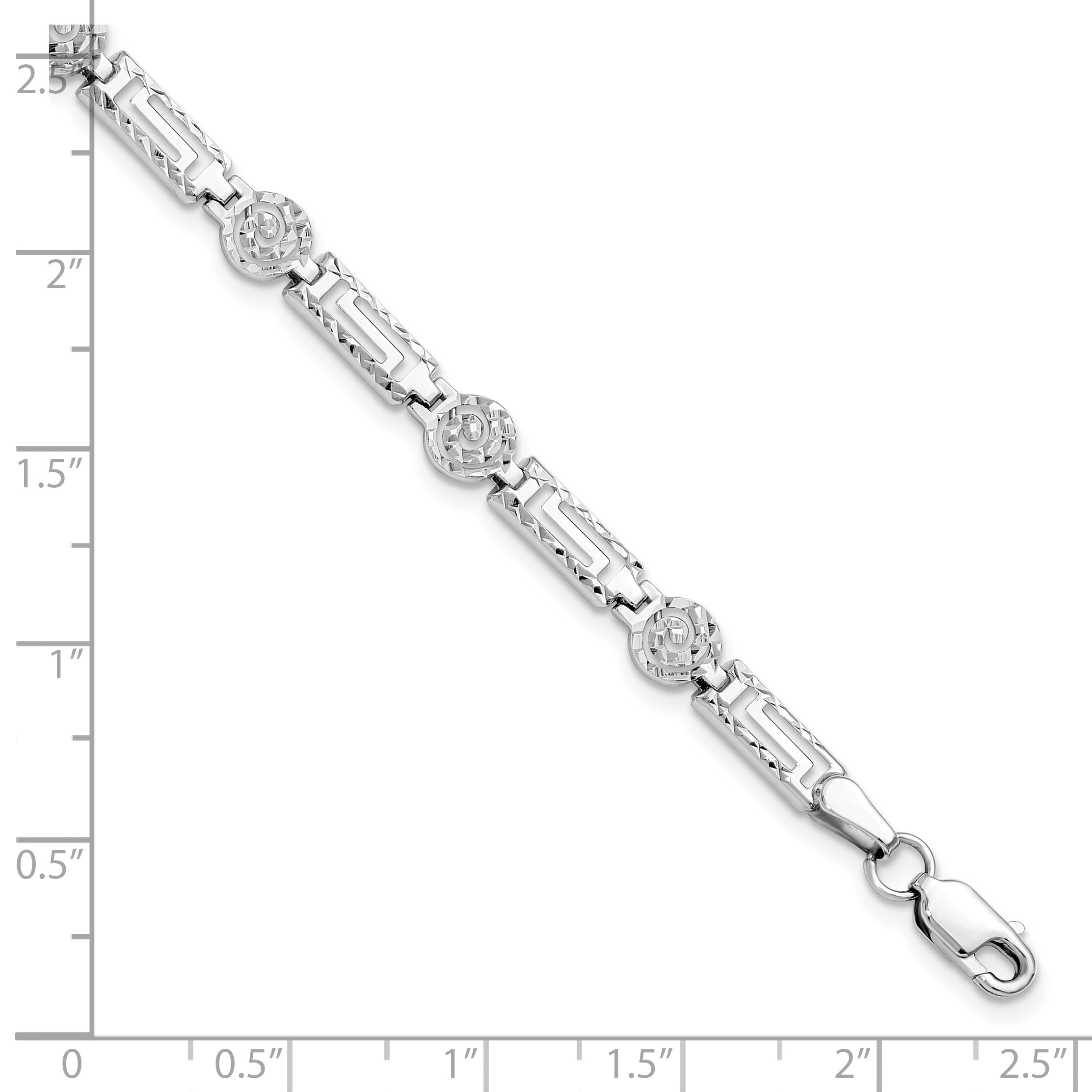 14K White Gold D/C Bracelet