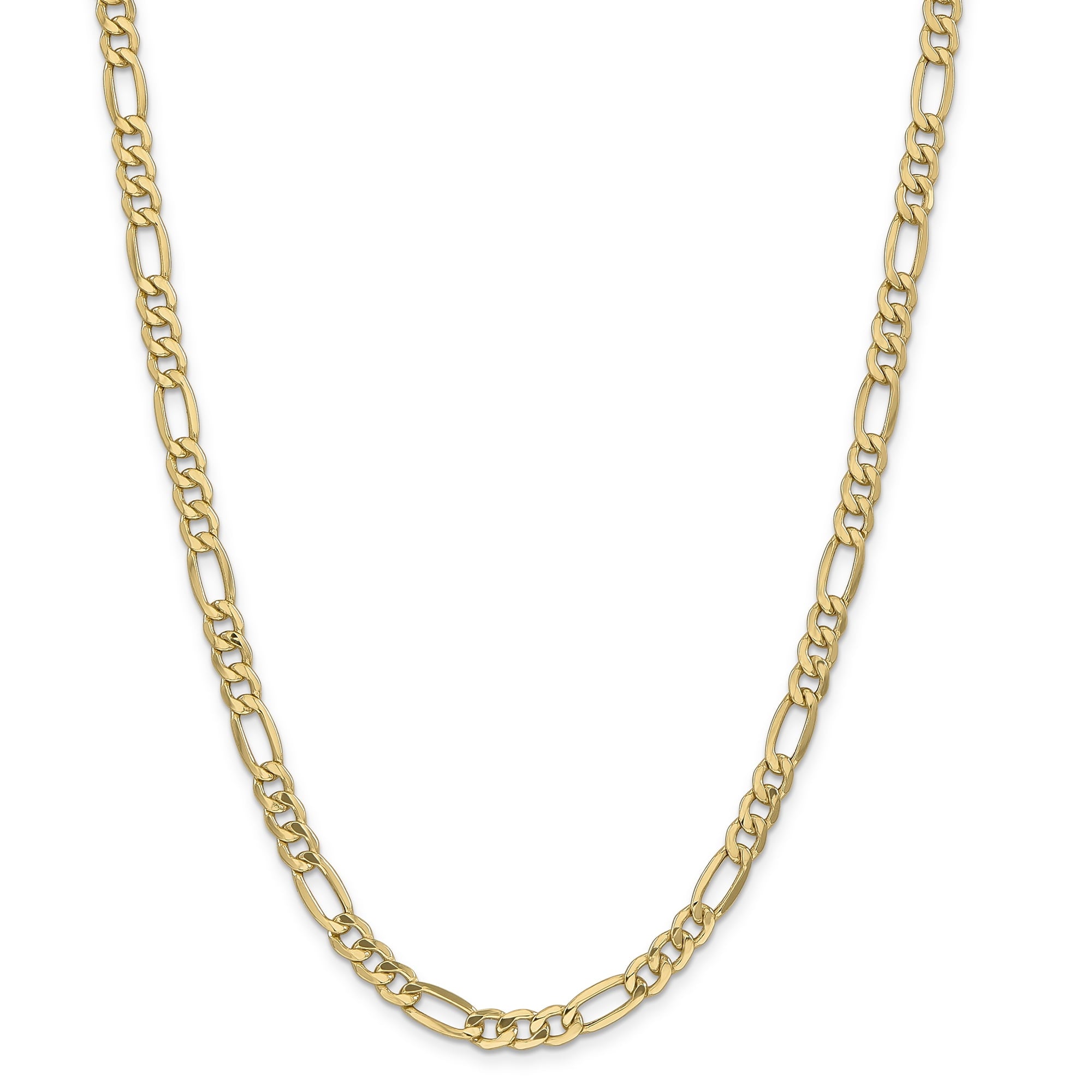 14K 26 Inch 6.25Mm Semi-Solid Figaro With Lobster Clasp Chain