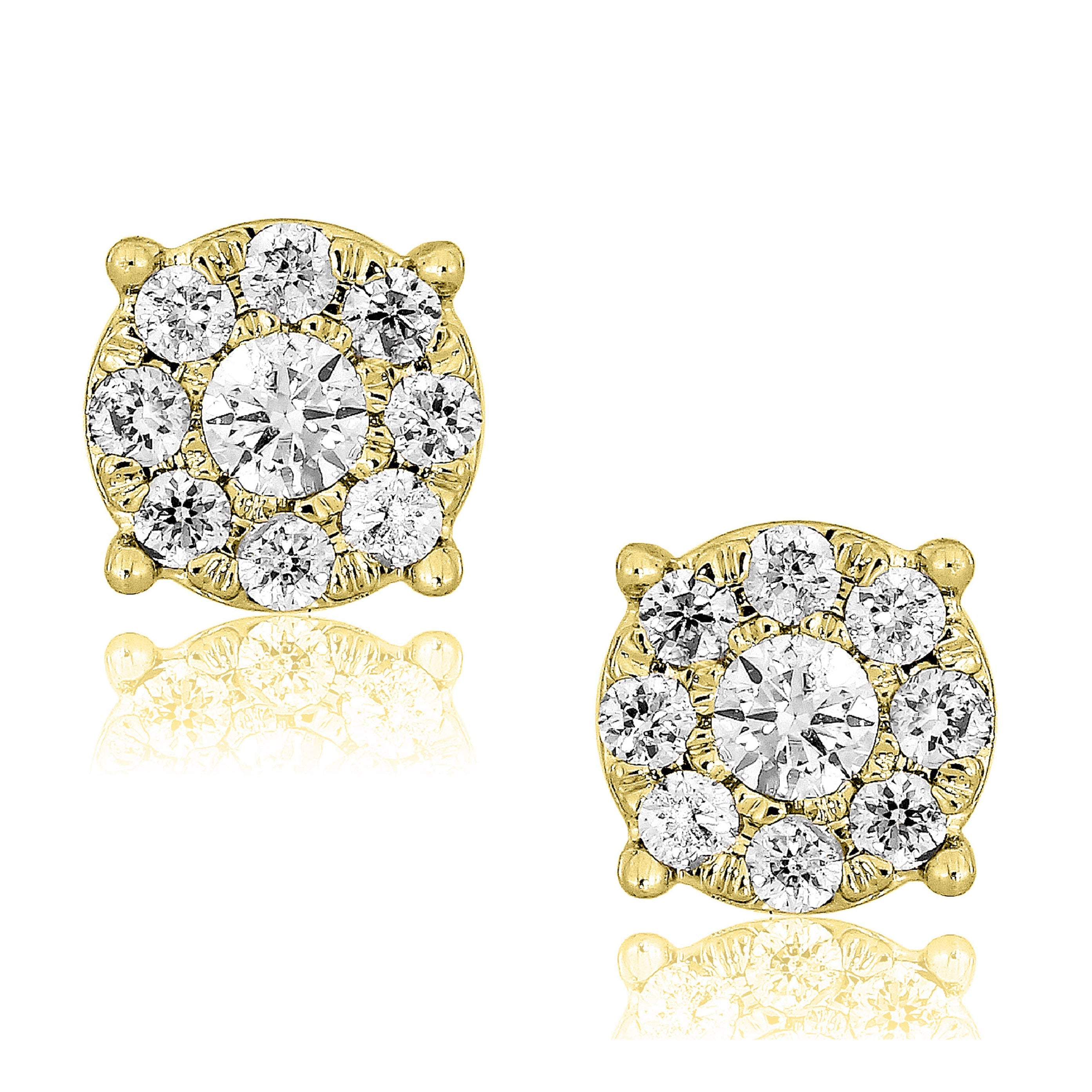 14K Yellow Gold Gorgeous 0.50Ct Diamond Earring