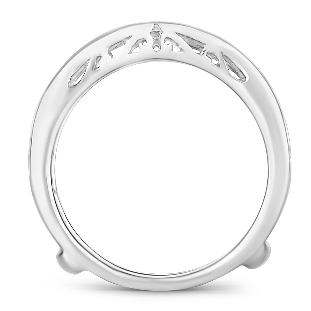 14K White Gold Gorgeous 1.00Ct Diamond Ring Guard.