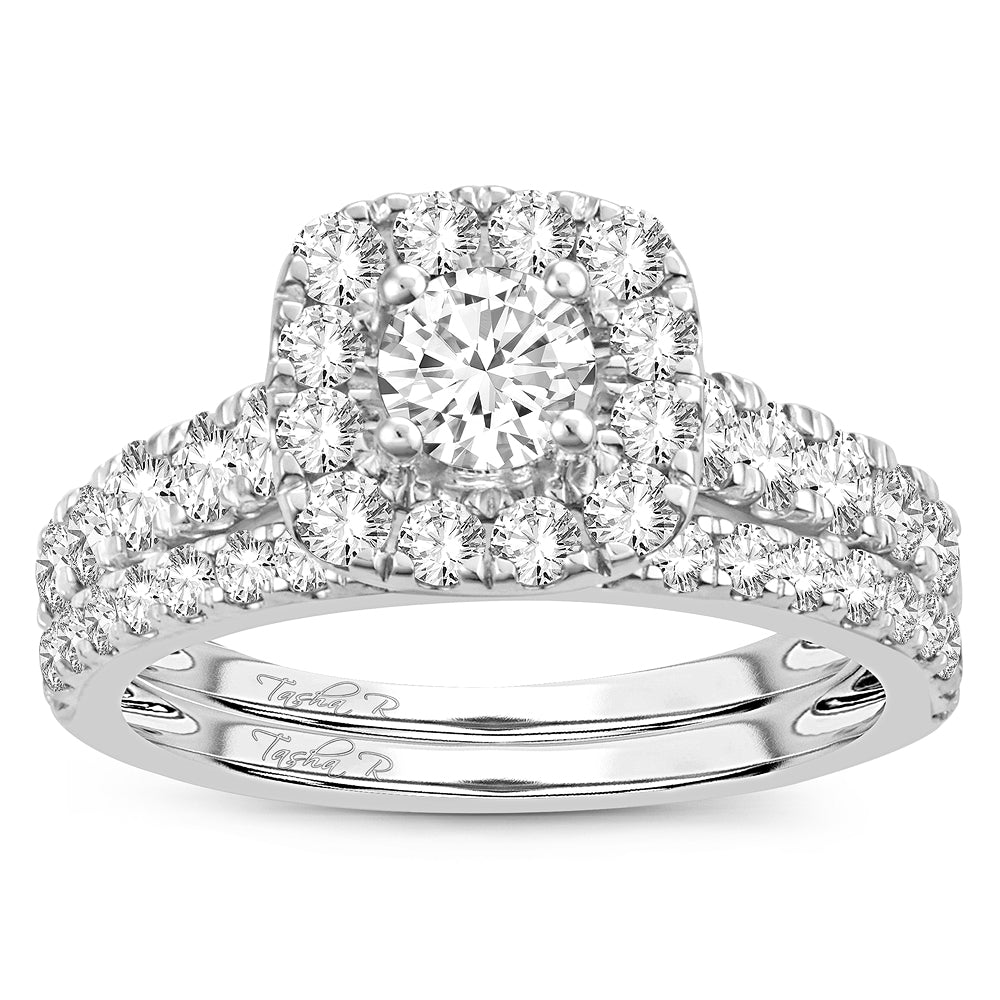 14K White Gold Beautiful 2.00Ct Diamond Bridal Ring