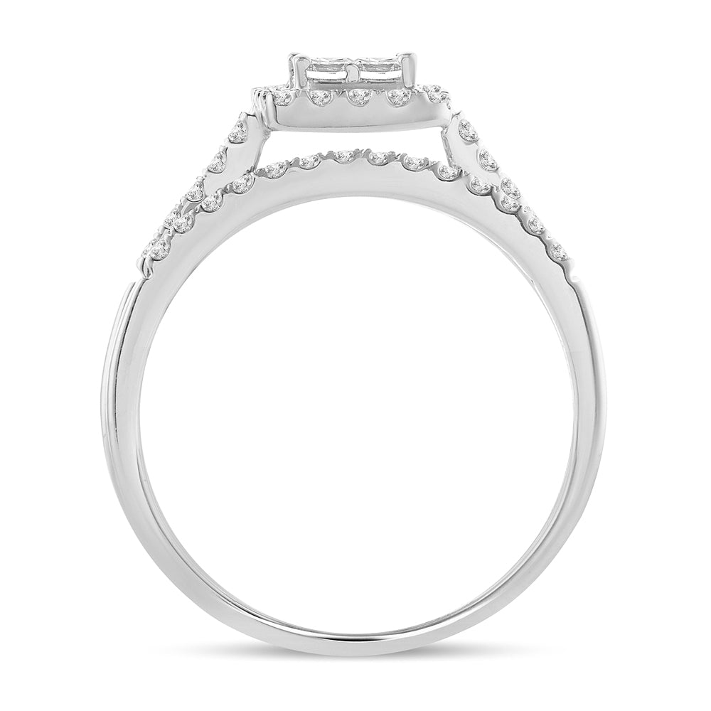 14K White Gold Elegant 1.00 Ct Diamond Ring