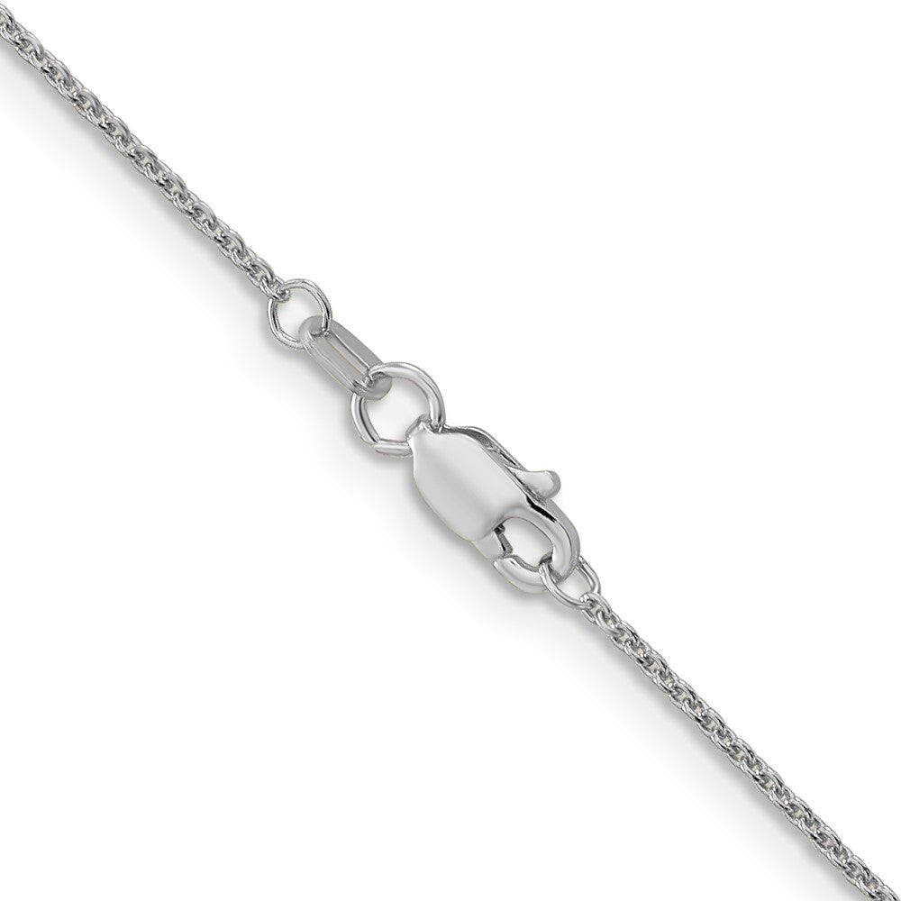 14K White Gold 1.1Mm Round Cable Chain