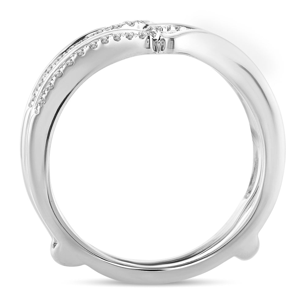 14K White Gold Gorgeous 0.25Ct Diamond Ring Guard.