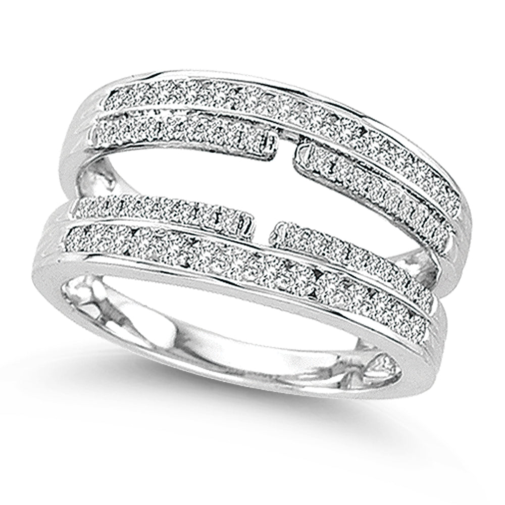 14K White Gold Gorgeous 0.51Ct Diamond Ring Guard.