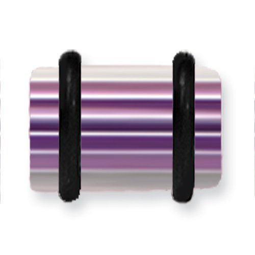 Acrylic Uv Sensitive Layered Plug W 2 Black O-Rings 0G (8.2Mm) 1/2 (13M