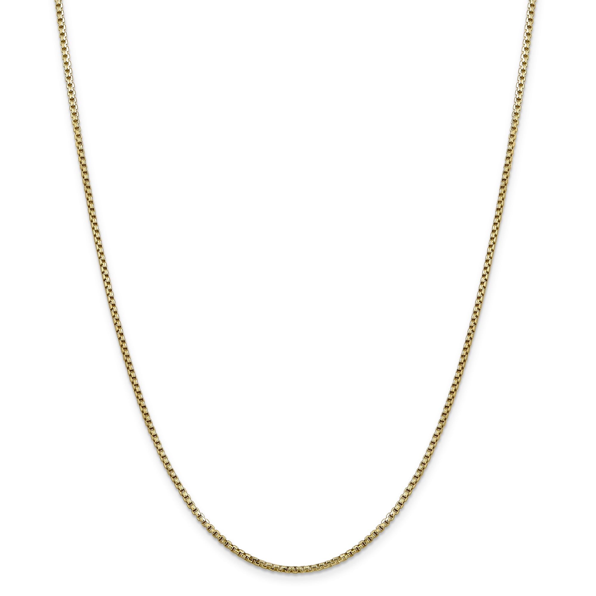 14K 24 Inch 1.75Mm Semi-Solid Round Box With Lobster Clasp Chain