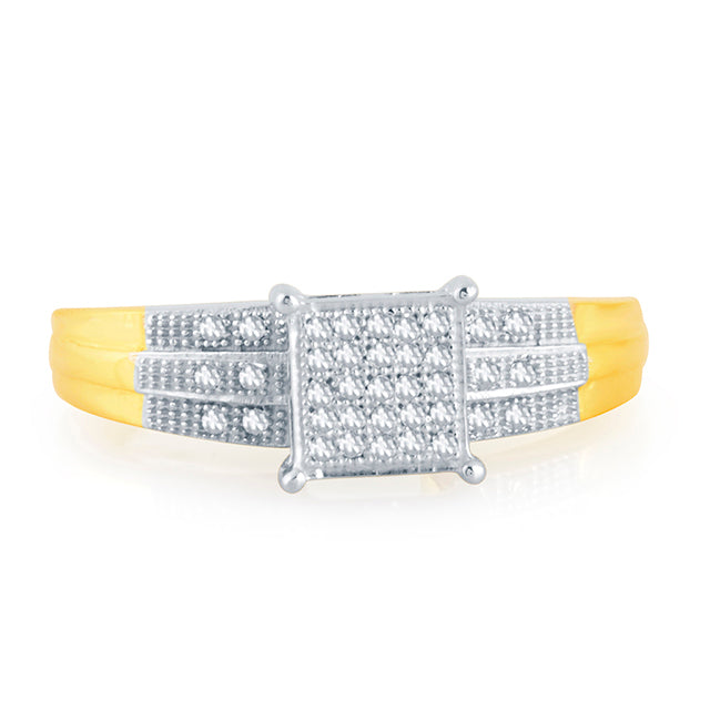 10K Yellow 0.12Ct D-Ladies Micropave Ring